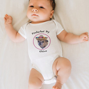 Body Para Bebê Cachorro Marrom Face Chug Foto