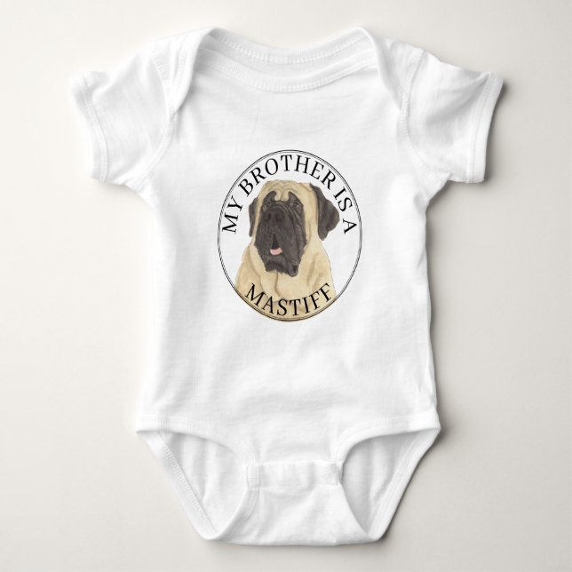 Body Para Bebê Cachorro Mastiff (Frente)