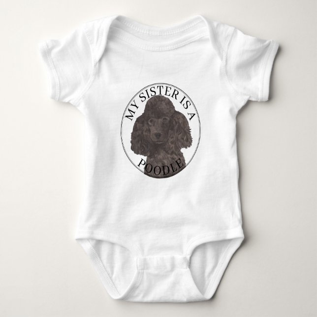 Body Para Bebê Cachorro Negro Cachorro Grande Irmã (Frente)