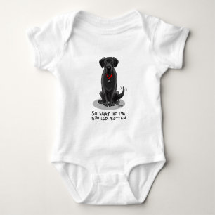 Body Para Bebê Cachorro Negro Labrador Vermelho e Gelado