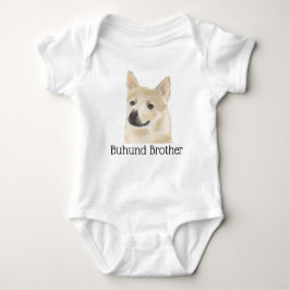 Body Para Bebê Cachorro Norwegian Buhund Personalizável