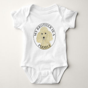 Body Para Bebê Cachorro Poodle Louro Dourado