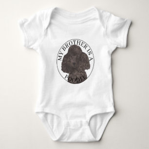 Body Para Bebê Cachorro Poodle Preto
