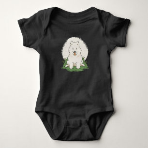 Body Para Bebê Cachorro Samoyed Engraçado