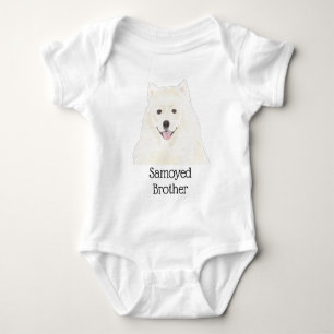 Body Para Bebê Cachorro Samoyed Esquimó Americano Personalizável