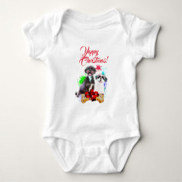 Body Para Bebê Cachorro Shih Tzu Bonito Personalizável Natal Yapp