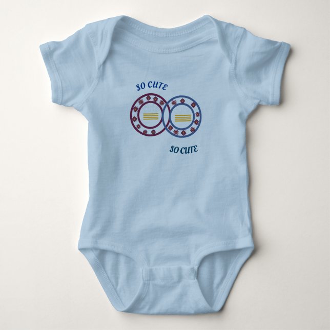 Body Para Bebê Cachorro Verão Bebê Azul Claro (Frente)