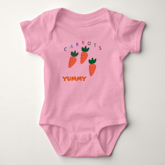 Body Para Bebê Cachorros de Verão - Minhoca Rosa (Frente)