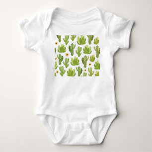 Body Para Bebê Cactus do Deserto Verde: Sem Costura