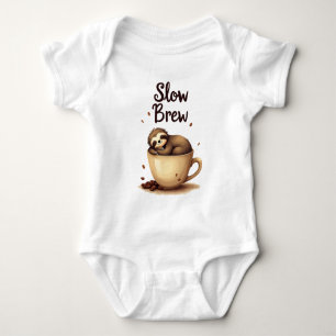 Body Para Bebê Café Lento