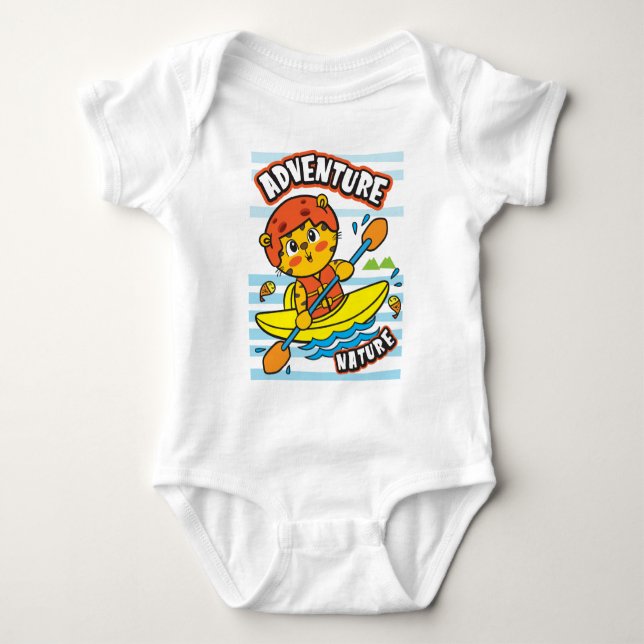Body Para Bebê Caiaqueismo do tigre  (Frente)
