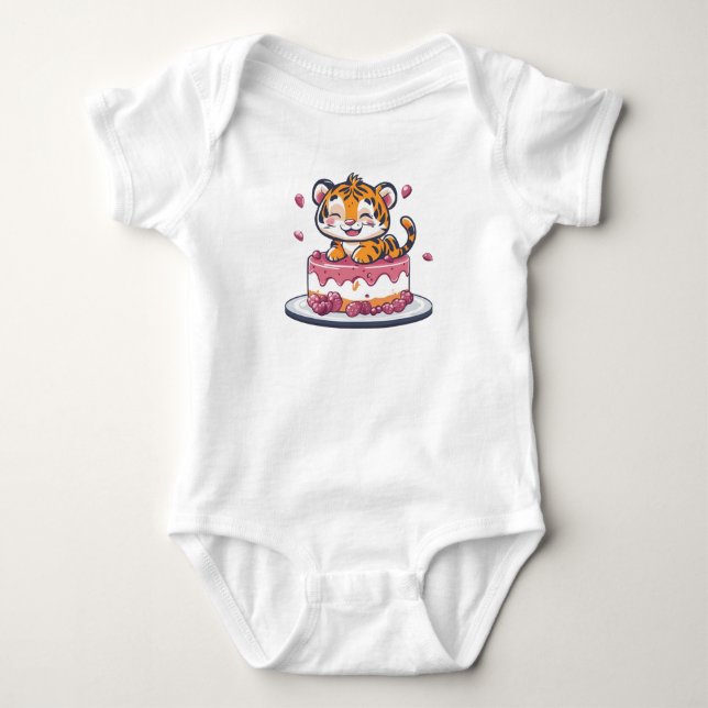 Body Para Bebê Cake Tiger Bliss (Frente)
