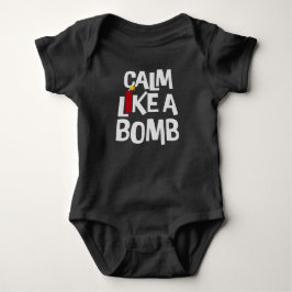 Body Para Bebê Calmo Como uma Bomba Paradoxo Ironia Humor Explosi