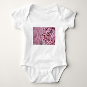Body Para Bebê Camélias Sakura Camadas Rosa Pastel