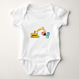 Body Para Bebê Caminhão de Construção do Escavador ABC