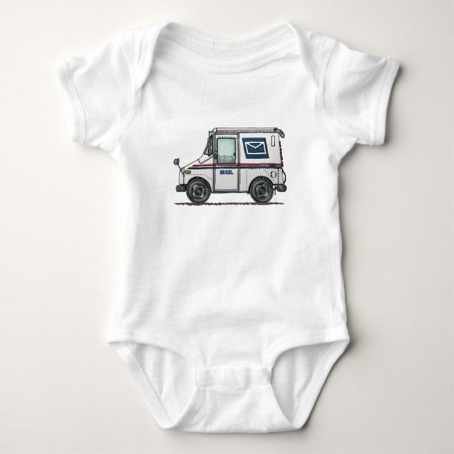 Body Para Bebê Caminhão de correio bonito (Frente)