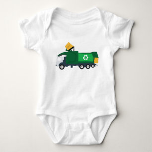 Body Para Bebê Caminhão de lixo reciclável