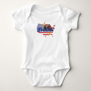 Body Para Bebê Caminhão Patriótico