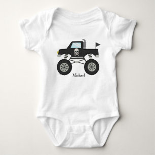 Body Para Bebê Caminhão Personalizado de Bebê Monstro