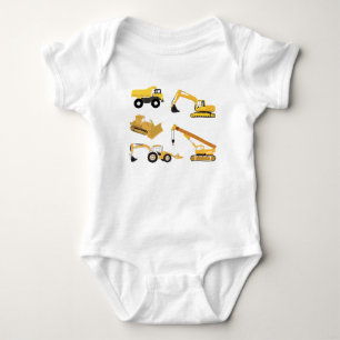 Body Para Bebê Caminhões De Construção