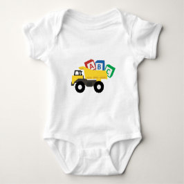 Body Para Bebê Caminhões de Construção ABC
