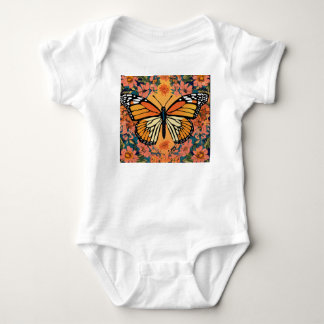 Body Para Bebê Camisa-T da borboleta elegante - Na moda e confort