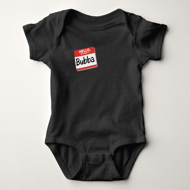 Body Para Bebê Camisa-T De Bebê Cute Bubba (Frente)