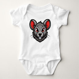 Body Para Bebê Camisa-T de Bebê, Rosto de Cartoon Bonito