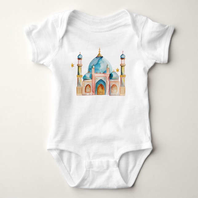 Body Para Bebê Camiseta-bodysuit islâmico (Frente)