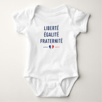 Camisola de Bebê Liberté Égalité Fraternité | Fran