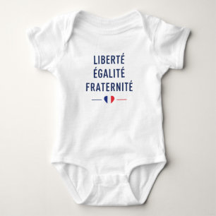 Body Para Bebê Camisola de Bebê Liberté Égalité Fraternité Fran