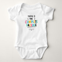 Camisola de bebé Triple 3 O Pacote Completo