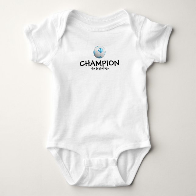 Body Para Bebê Campeão grego do futebol (Frente)