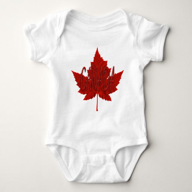 Body Para Bebê Canada Baby Creeper Canada Souvenir Baby Shirts (Frente)