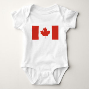 Body Para Bebê Canadian Flag (Maple Leaf) (Canada)