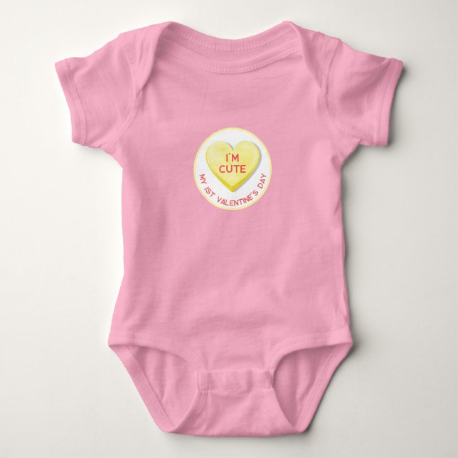 Body Para Bebê Candy Heart Cutie Pie (Frente)