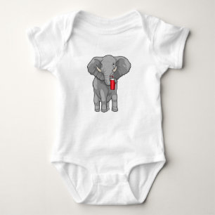 Body Para Bebê Caneca de Bebendo elefante