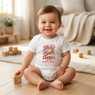 Body Para Bebê Cannoli Sagrado Nome Personalizado customizado