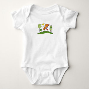 Body Para Bebê Cantando Pássaro