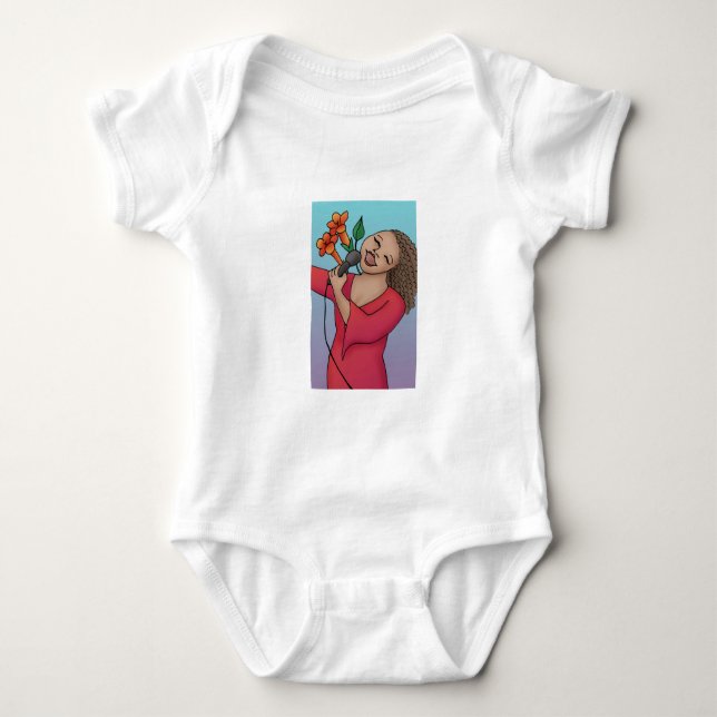 Body Para Bebê Cantor De Vinha De Trompete (Frente)