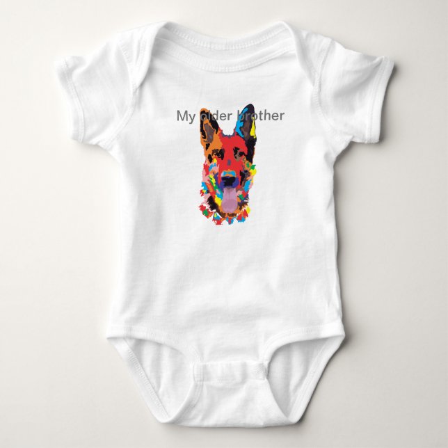 Body Para Bebê cão (Frente)