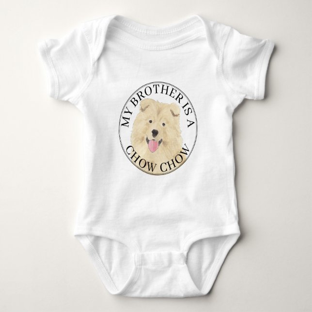 Body Para Bebê Cão Chow Chow Irmão Mais Velho (Frente)