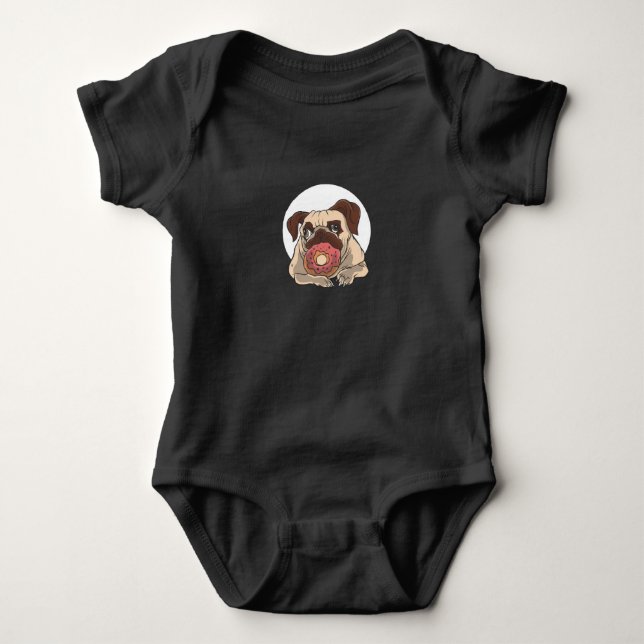 Body Para Bebê Cão com Rosquinha (Frente)