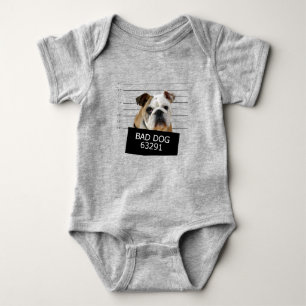 Body Para Bebê Cão da cama - buldogue