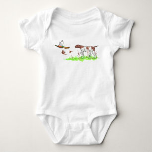 Body Para Bebê Cão-de-aves e faisões