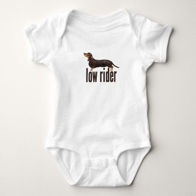 Body Para Bebê Cão de salsicha de Daschund (Frente)