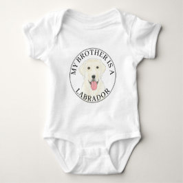 Body Para Bebê Cão Labrador Branco
