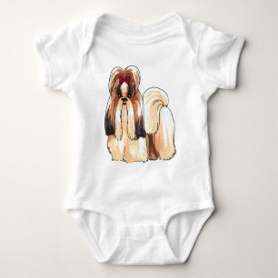 Body Para Bebê Cão Shih Tzu