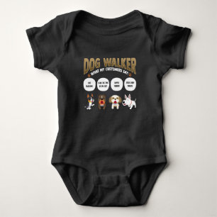 Body Para Bebê Cão Walker Engraçado Cachorro Caminhando Pet Sit
