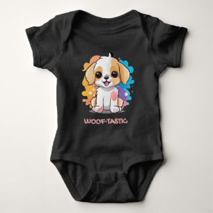 Body Para Bebê Cãozinho com manchas coloridas